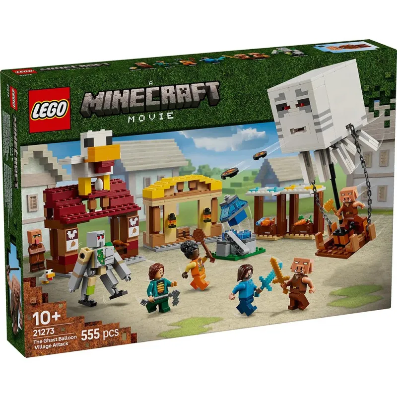 LEGO MINECRAFT THE GHAST BALLOON VILLAGE ATTACK