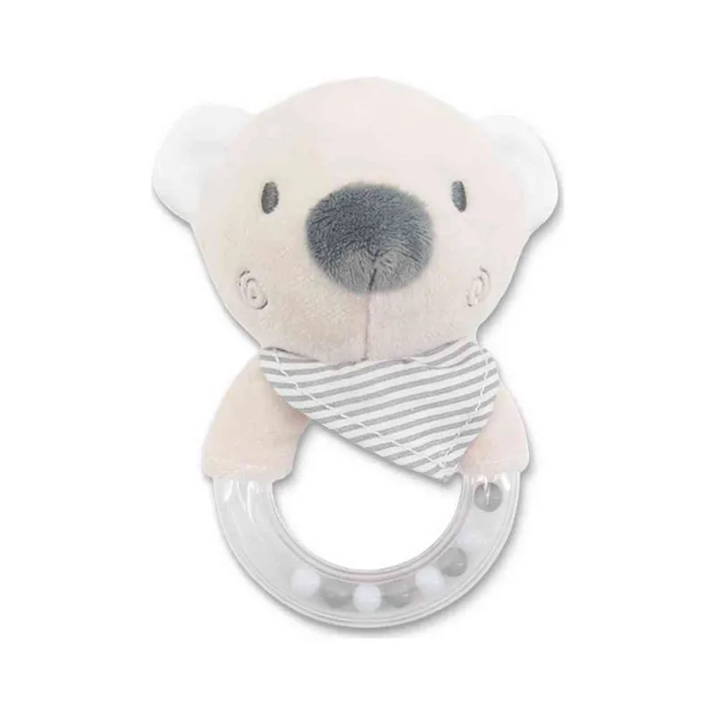 LORELLI PLISANA IGRACKA ZVECKA RING - BEAR BEIGE