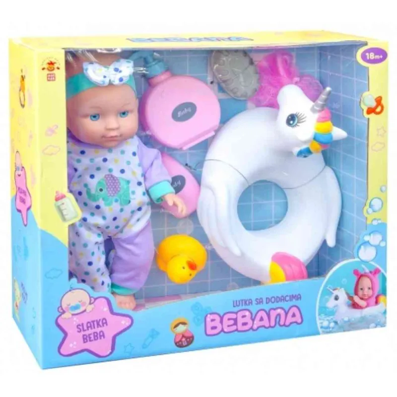 LUTKA BEBANA SA DODACIMA ZA KUPANJE