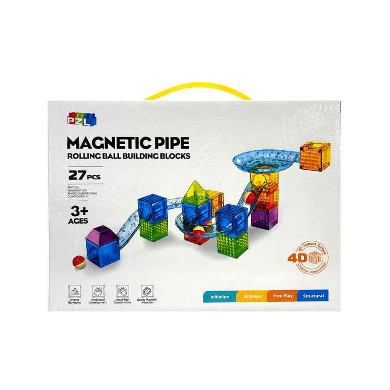 MAGNETNE KOCKE STAZA ZA LOPTICE MINI 27 KOM