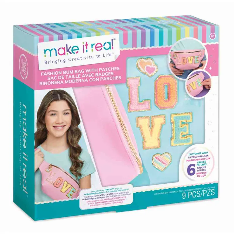 MAKE IT REAL MODNA BUM TORBA SA ZAKRPAMA