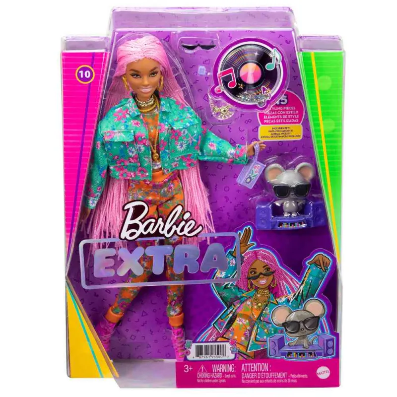 MATTEL BARBIE EXTRA - PINK PLETENICE
