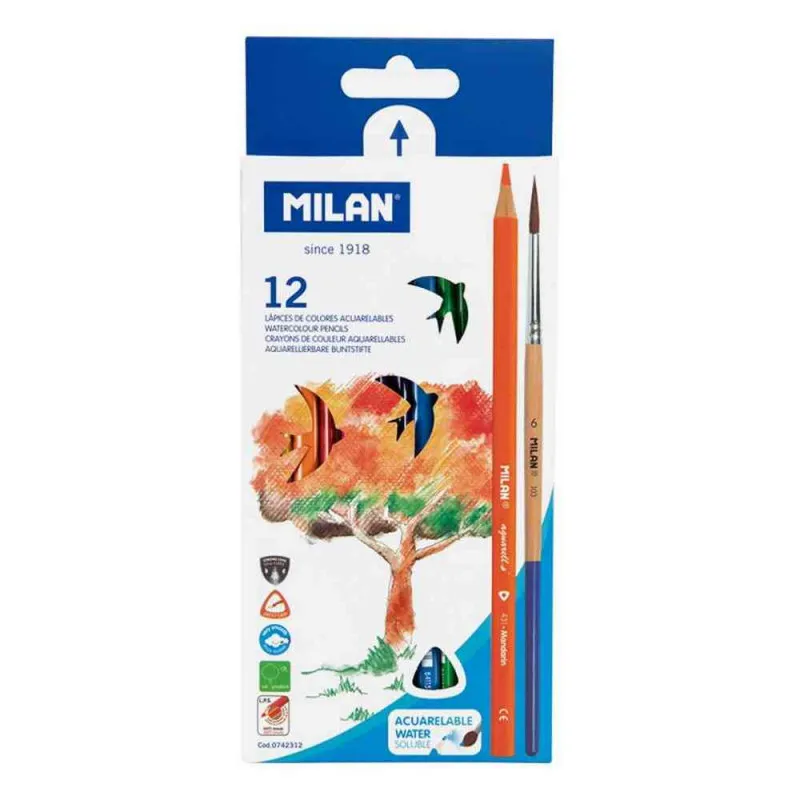 MILAN DRVENE BOJICE AKVAREL 12 KOM