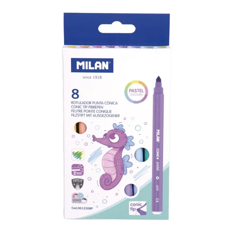 MILAN FLOMASTER PASTEL 8 KOM