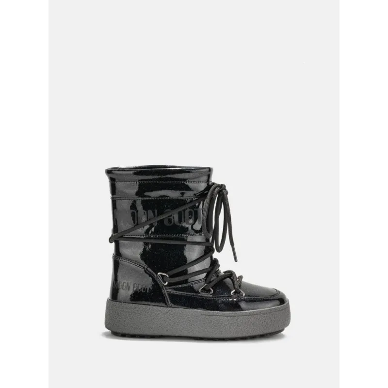 MOONBOOT JTRACK TUBE GLITTER BLACK BLACK