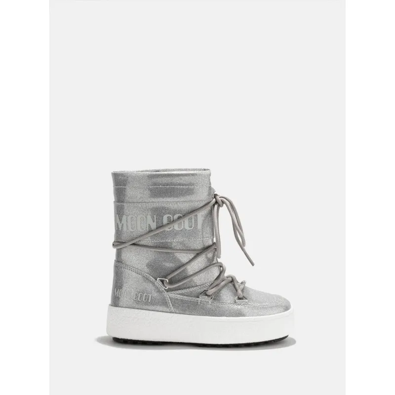 MOONBOOT JTRACK TUBE GLITTER SILVER SILVER