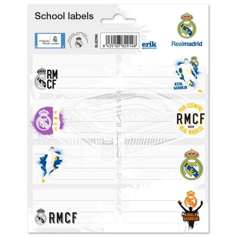 NALEPNICE ZA SVESKE 8 KOM REAL MADRID