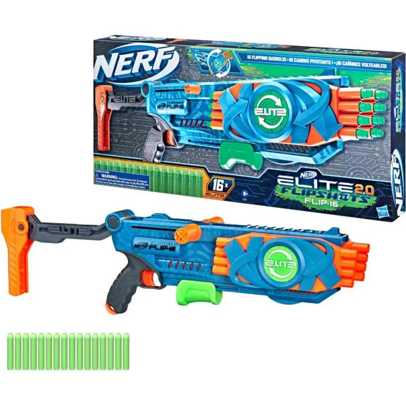 NERF ELITE 2.0 FLIPSHOTS FLIP-16 BLASTER