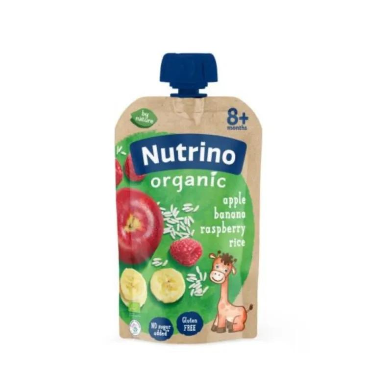 NUTRINO ORG POUCH JABUKA BANANA MALINA 100G