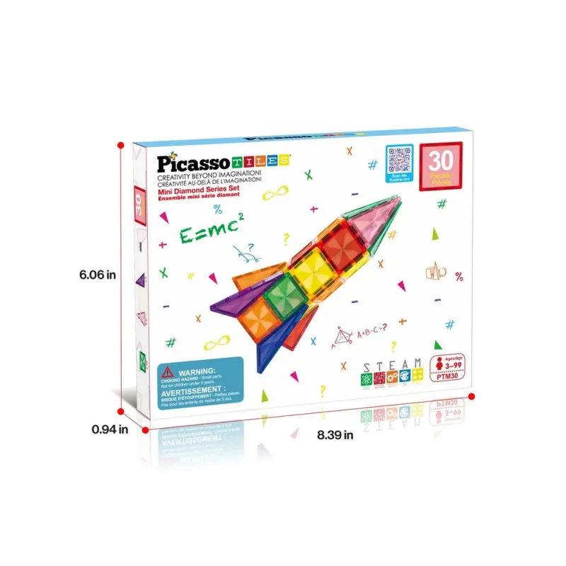 PICASSO MAGNETNE KOCKE RAKETA MINI SET 30 KOM