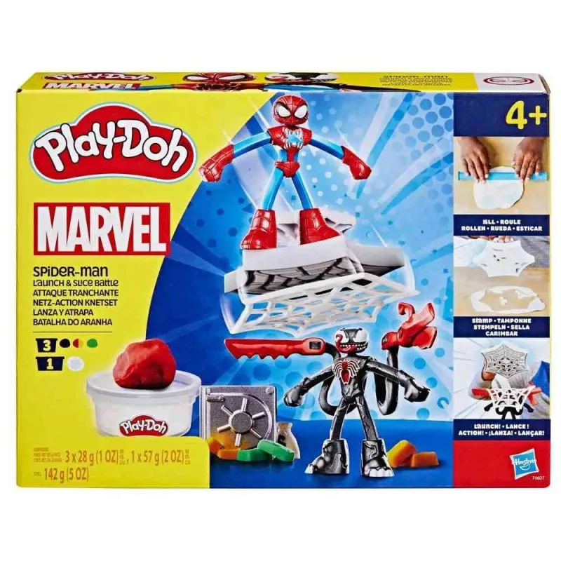 PLAY-DOH SPIDERMAN LAUNCH AND SLICE BATTLE
