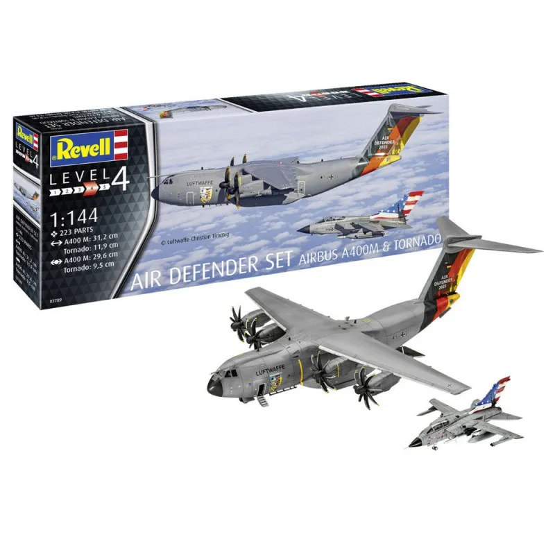 REVELL MAKETA AIR DEFENDER SET AIRBUS A400M AND TORNADO