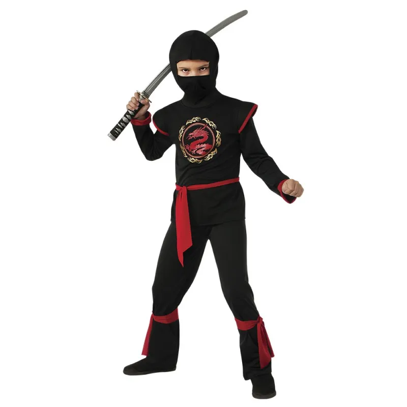 RUBIES KOSTIM DRAGON NINJA BLACK 7-8 GOD