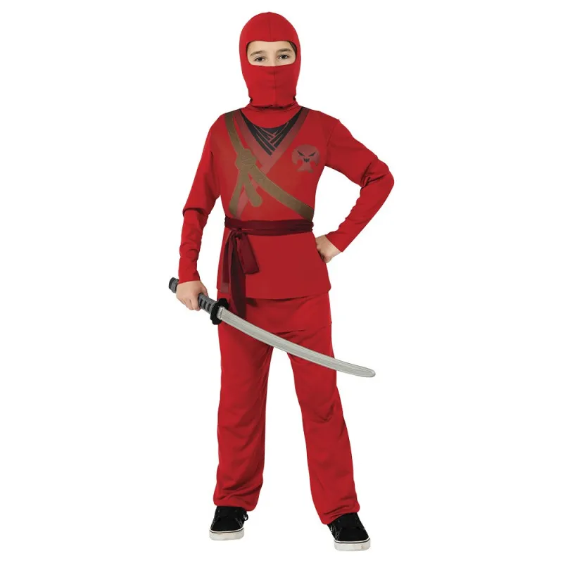 RUBIES KOSTIM RED NINJA CHILD COSTUME 10-12 GOD