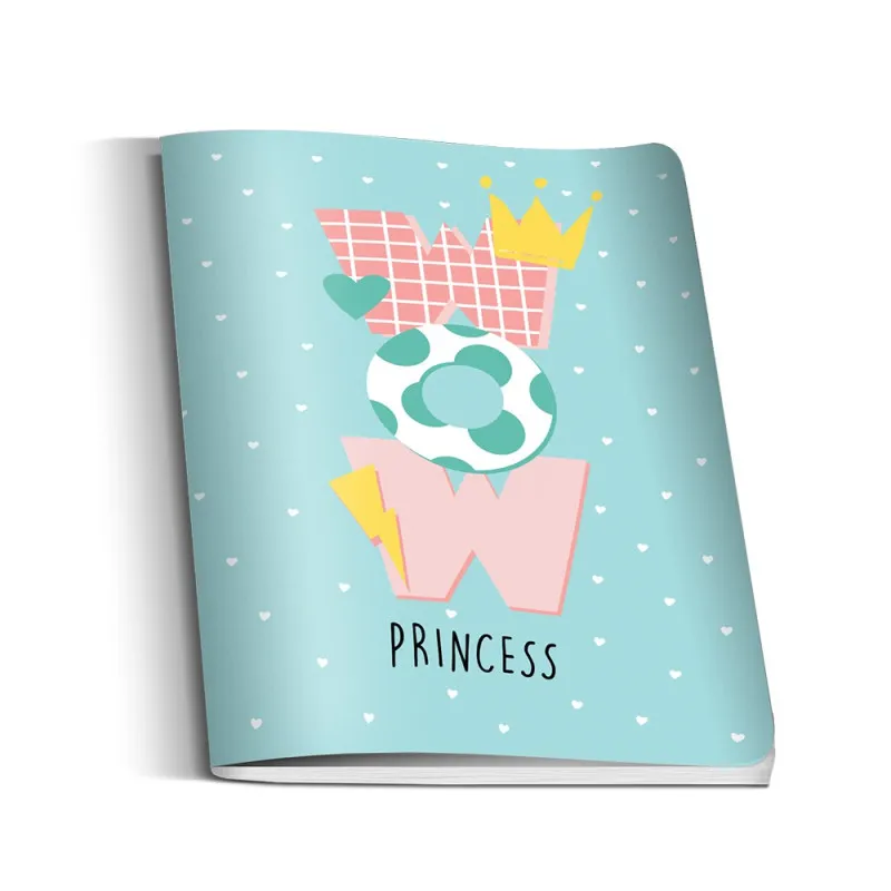 SAVPO SVESKA A5 COOL PRINCESS MEK POVEZ UV LAK LINIJA