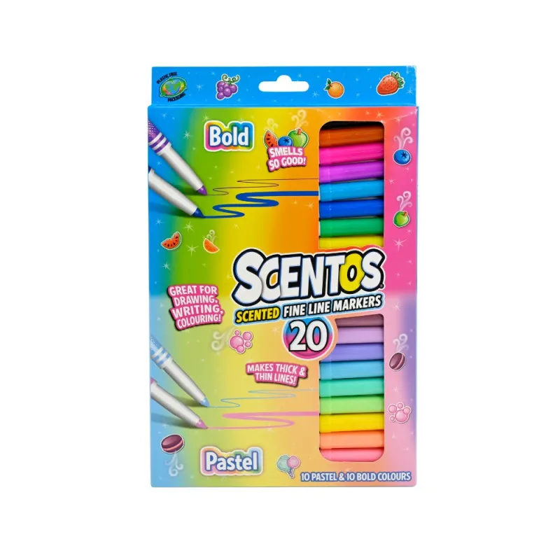SCENTOS 20 FINI MIRISLJAVI MARKERI BOLD I PASTEL