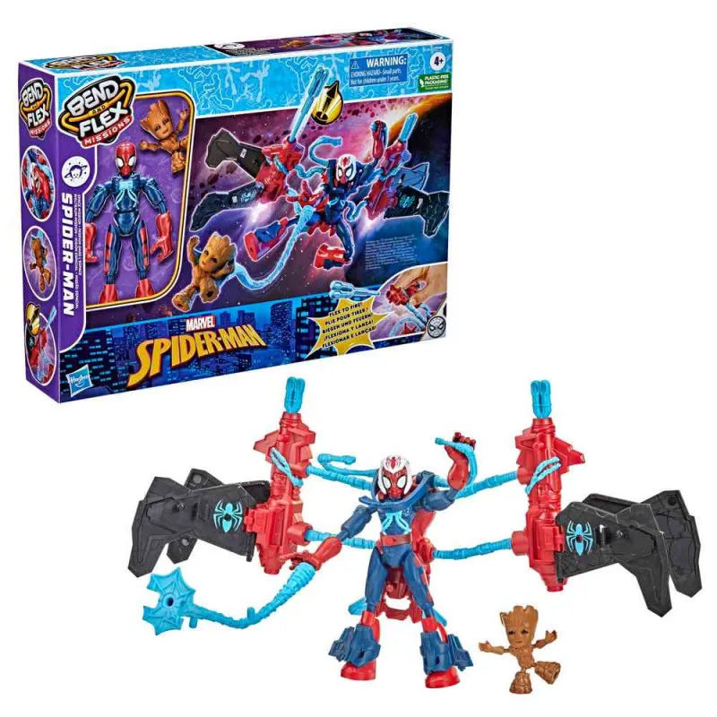 SPIDERMAN BEND AND FLEX SPIDERMAN SPACE MISSION JET