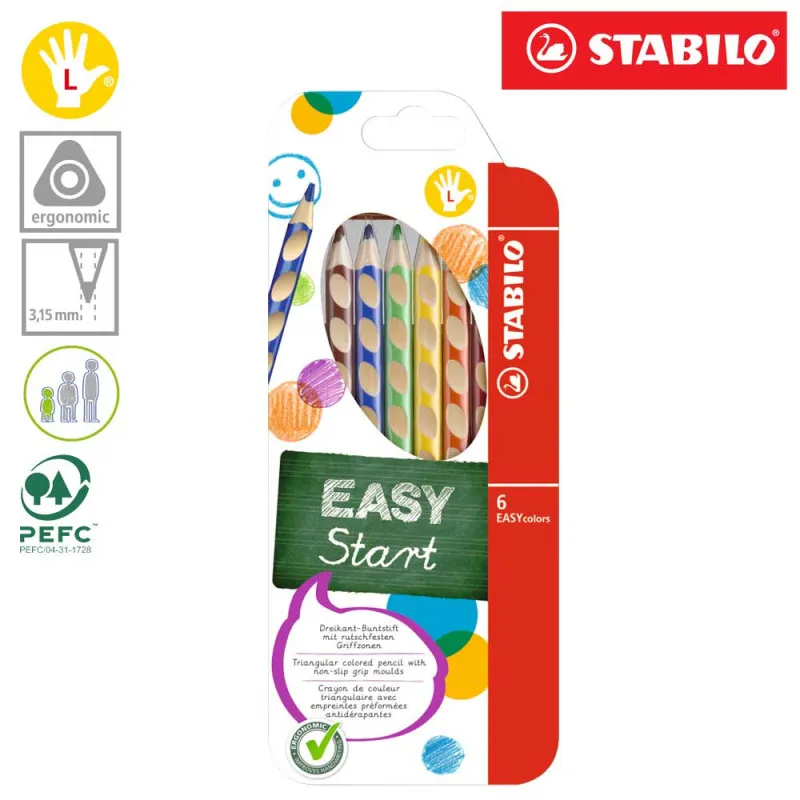 STABILO EASYCOLORS L BOJICA 1/6 SET