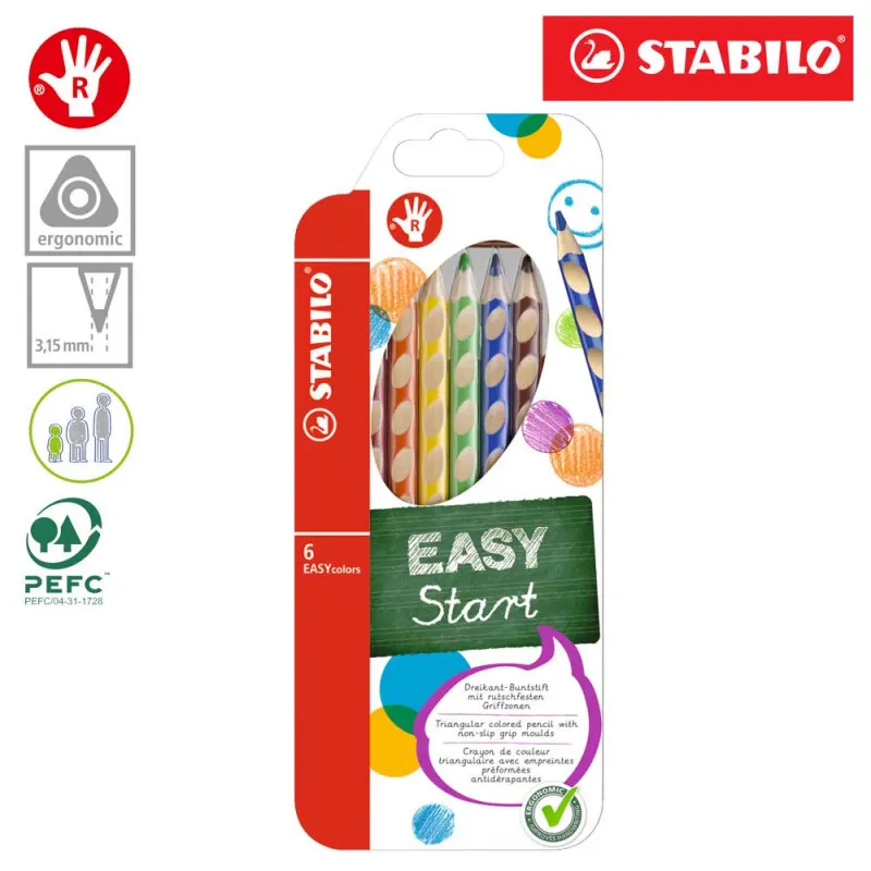 STABILO EASYCOLORS R BOJICA SET 1/6