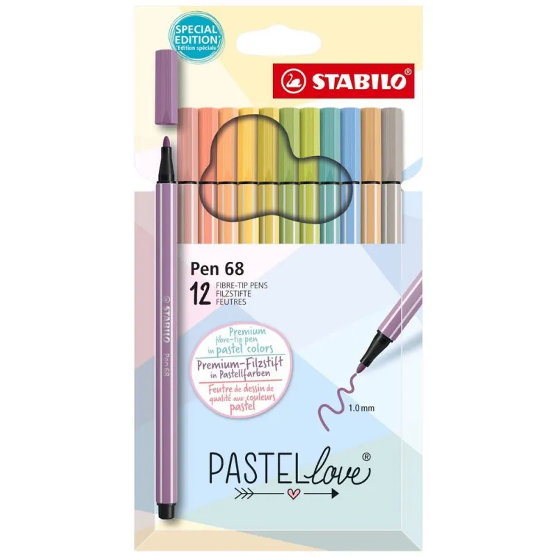 STABILO PEN68 PASTELLOVE FLOMASTERI 1/12