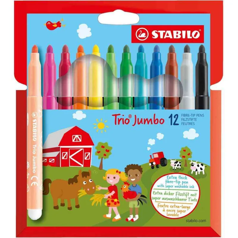 STABILO TRIO JUMBO FLOMASTERI 3.0MM  1/12 ERGO