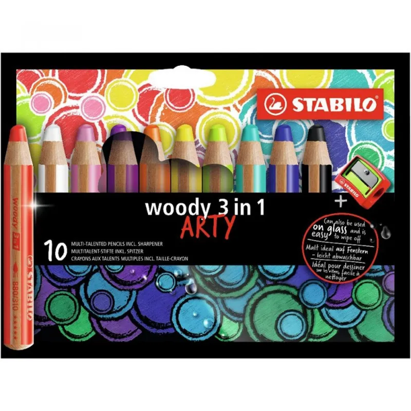 STABILO WOODY ARTY 3IN1 BOJICE 1/10