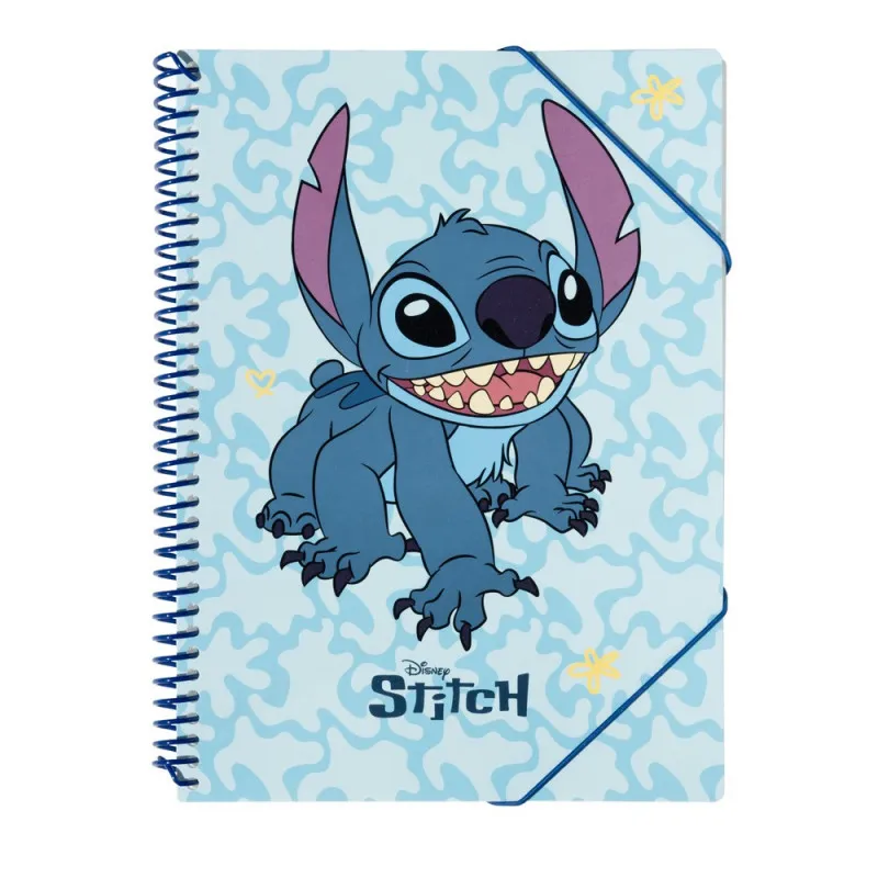 STITCH SVESKA SA SPIRALOM I GUMOM A4