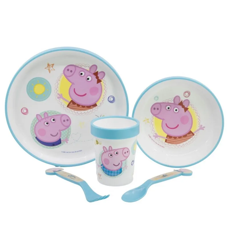 STOR NON SLIP SET ZA RUCANJE 5 DELOVA PEPPA PIG