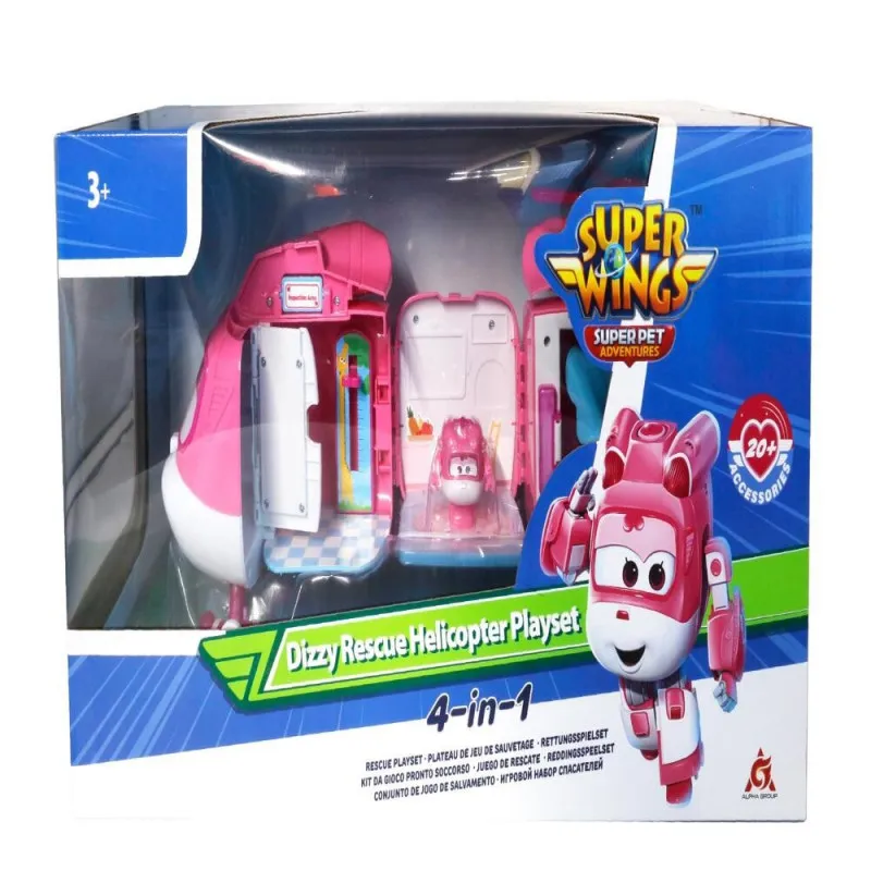 SUPER WINGS DIZZY RESCUE HELIKOPTER PLAYSET
