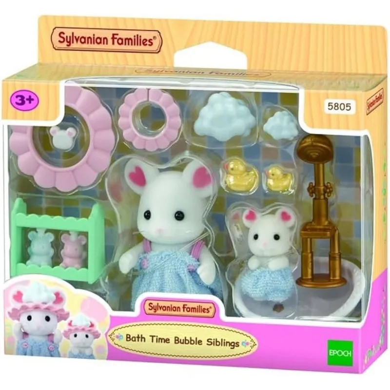 SYLVANIAN FAMILIES BATH TIMEBUBBLE SIBLINGS