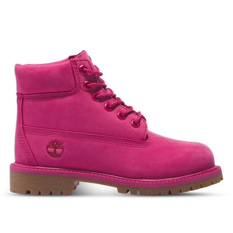 TIMBERLAND CIZME 6 IN PREMIUM WP BOOT DARK PINK NUBUCK
