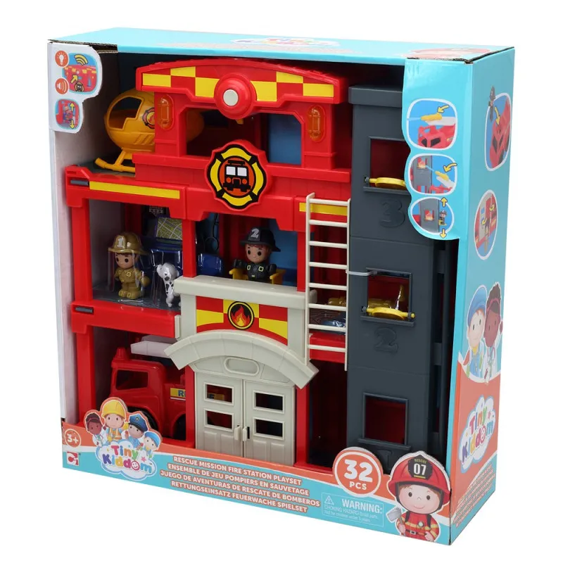 TINY KIDDOM SPASILAČKA MISIJA VATROGASNA STANICA  PLAYSET