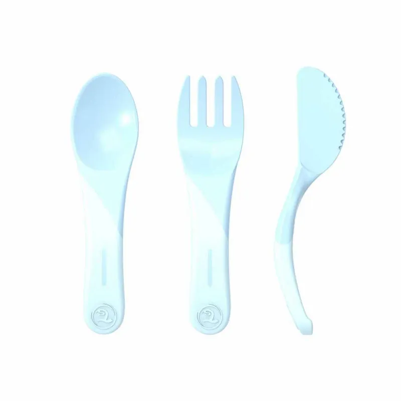 TWISTSHAKE PRIBOR ZA HRANJENJE 6 M PASTEL BLUE
