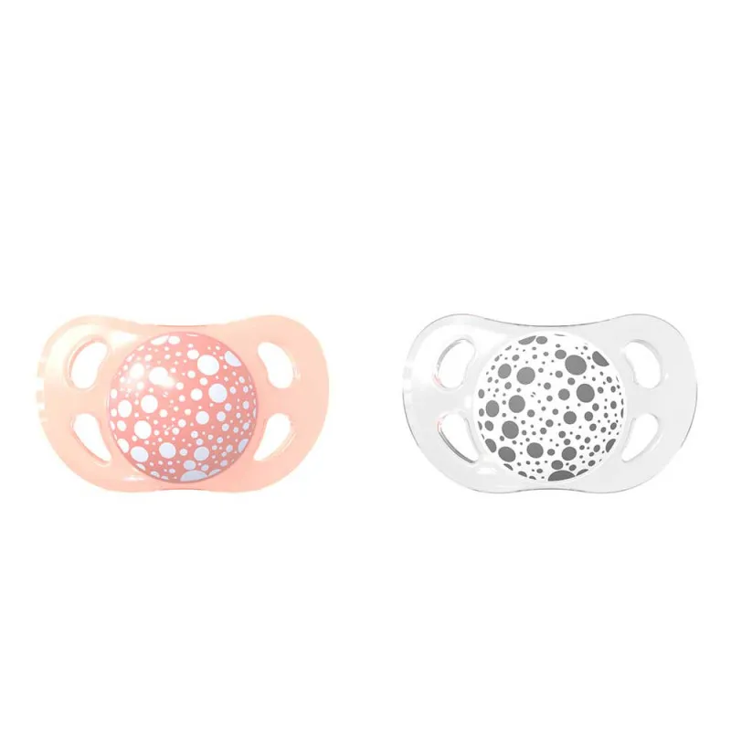 TWISTSHAKE VARALICA SILIKON 0-6M PASTEL PEACH WHITE 2/1