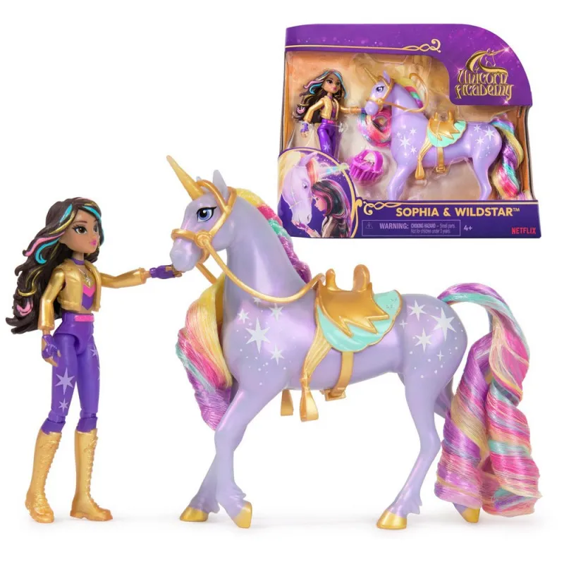 UNICORN ACADEMY MINI LUTKA I KONJIC SET