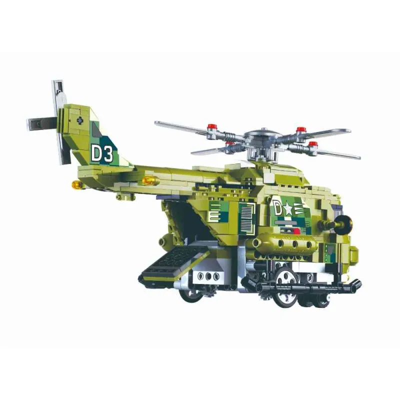 WISE BLOCKS - VOJNI HELIKOPTER DELUXE NA DALJINSKO UPRAVLJANJE