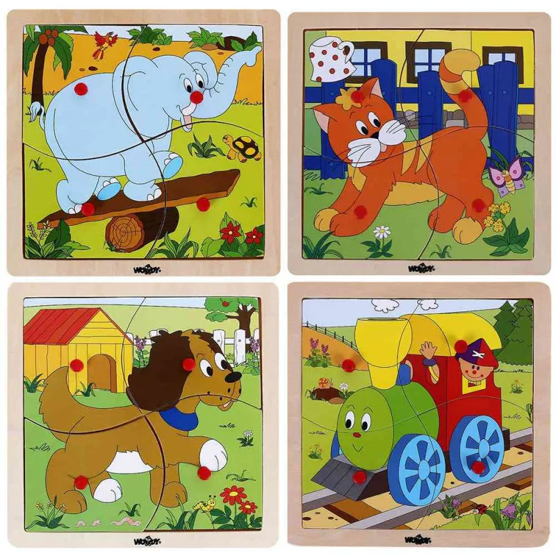 WOODY PUZZLE ZA MALU DECU "HAPPY ENGINE"
