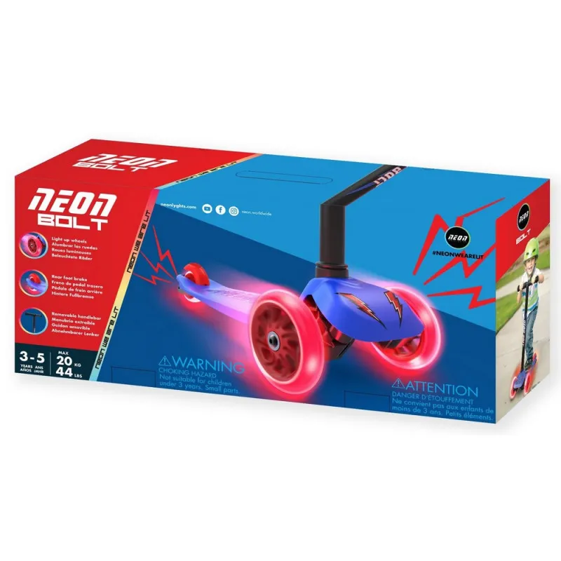 YVOLUTION NEON BOLT TROTINET PLAVI