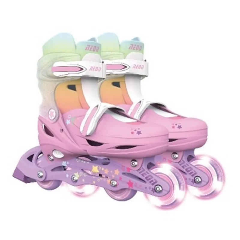 YVOLUTION NEON INLINE ROLERI 30-33 RAINBOW