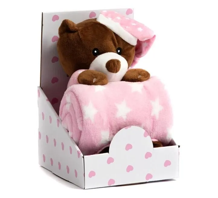 BBO SET IGRAČKA + ĆEBENCE SLEEPING BEAR B200003 - PINK