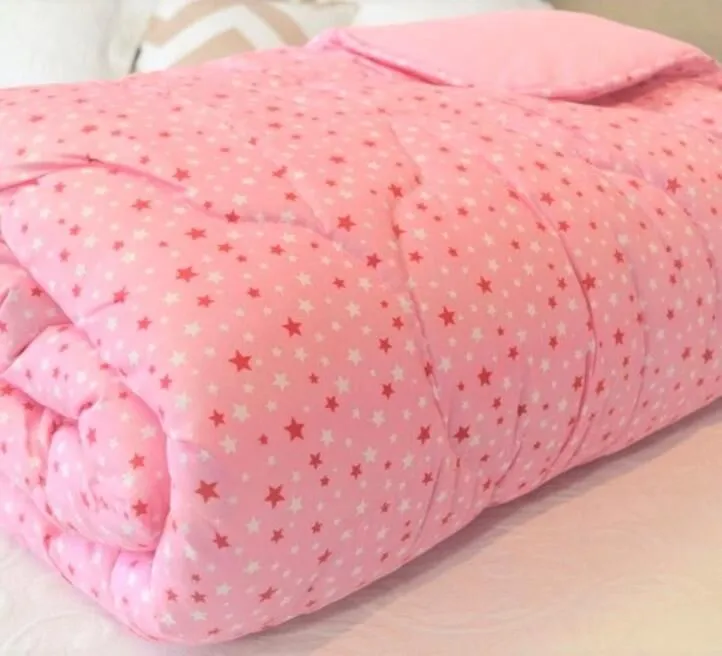 BLUE BELL ŠTEP DEKA 140 CM X 200 CM - STARS PINK