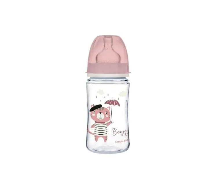 CANPOL BABIES FLAŠICA 240ML ŠIROKI VRAT - ROZE 35/232_PIN