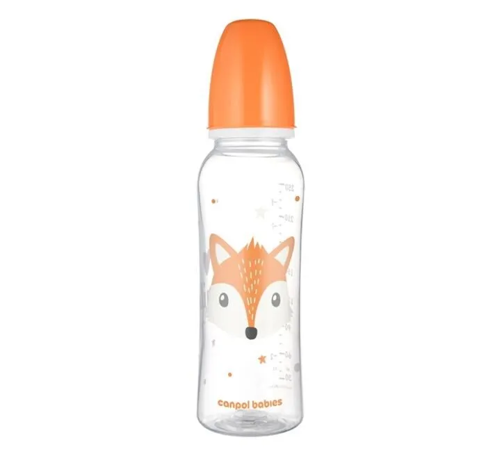 CANPOL BABIES FLAŠICA ZA BEBE 250 ML CUTE ANIMALS - NARANDŽASTA 11/841_ORA
