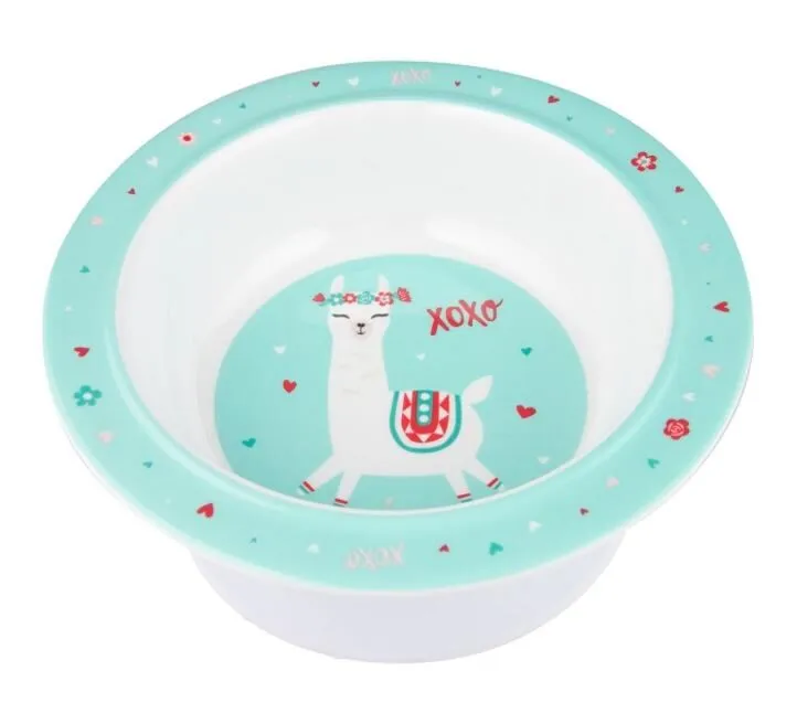 CANPOL BABIES MELAMIN ČINIJA SA PRIJANJAJUĆIM DNOM 4/519 -  270ml EXOTIC ANIMALS TURQUOISE