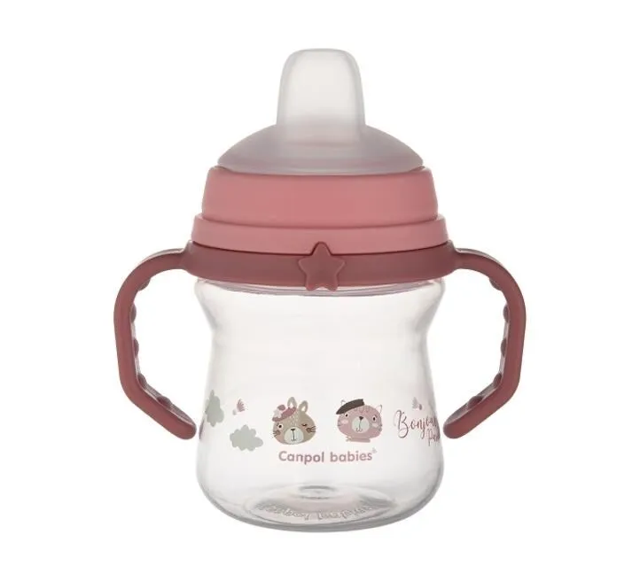CANPOL BABIES ŠOLJA BONJOUR PARIS 150ML SA SILIKONSKIM KLJUNOM 56/612 - PINK