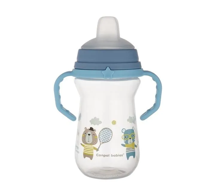 CANPOL BABIES ŠOLJA BONJOUR PARIS 250ML SA SILIKONSKIM KLJUNOM 56/613 - BLUE