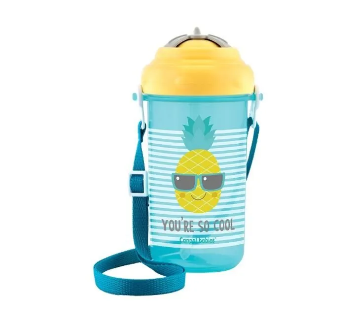 CANPOL BABIES SPORTSKA ŠOLJA SA SLAMČICOM "SO COOL" - 400ML - YELLOW
