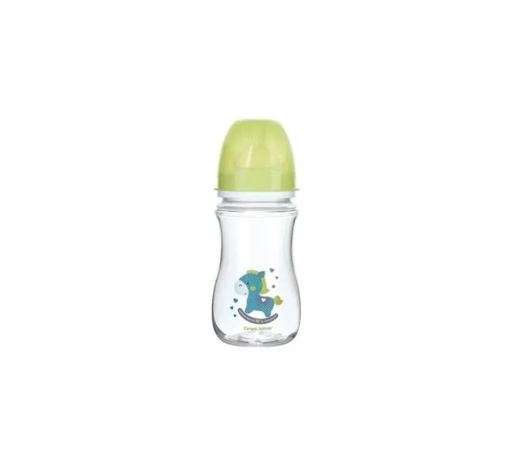 CANPOL BABY FLAŠICA 240ML ŠIROKI VRAT EASY START "TOYS" - ZELENA 35/221_GRE