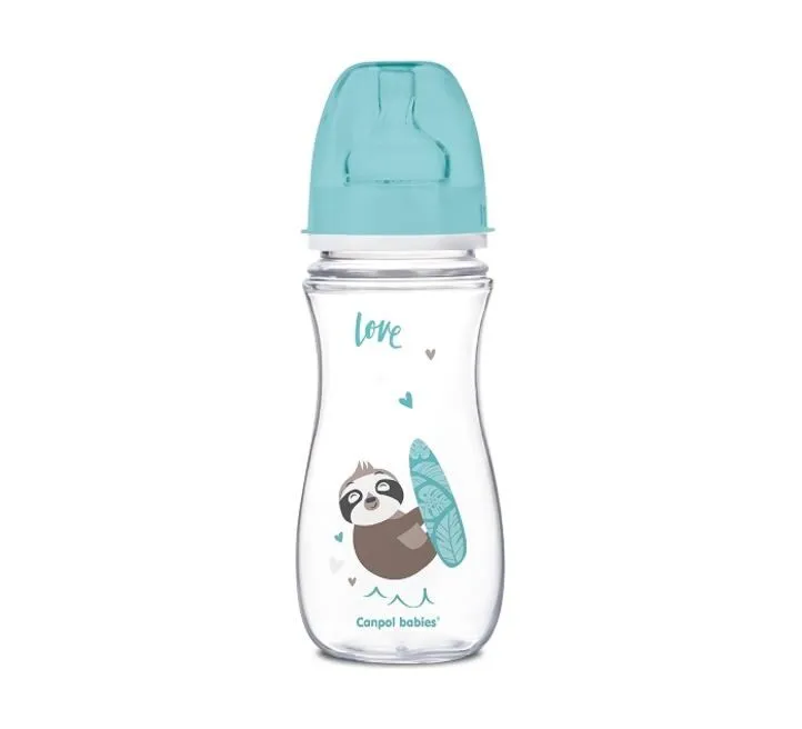 CANPOL BABY FLAŠICA 300ML ŠIROKI VRAT EASY START "TOYS" - PLAVA 35/222_BLU