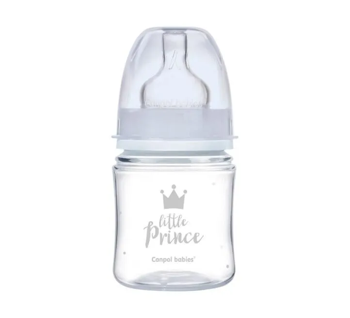 CANPOL BABY FLASICA 120ML ŠIROKI VRAT ROYAL BABY - PLAVA 35/233_BLU